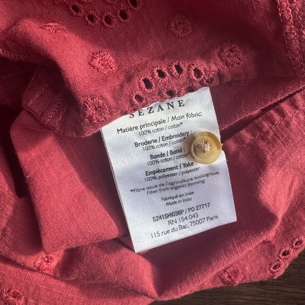 Sézane Nelle shirt in rosewood - Picture 4 of 4
